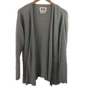 Flax grey tie cardigan - size M/L